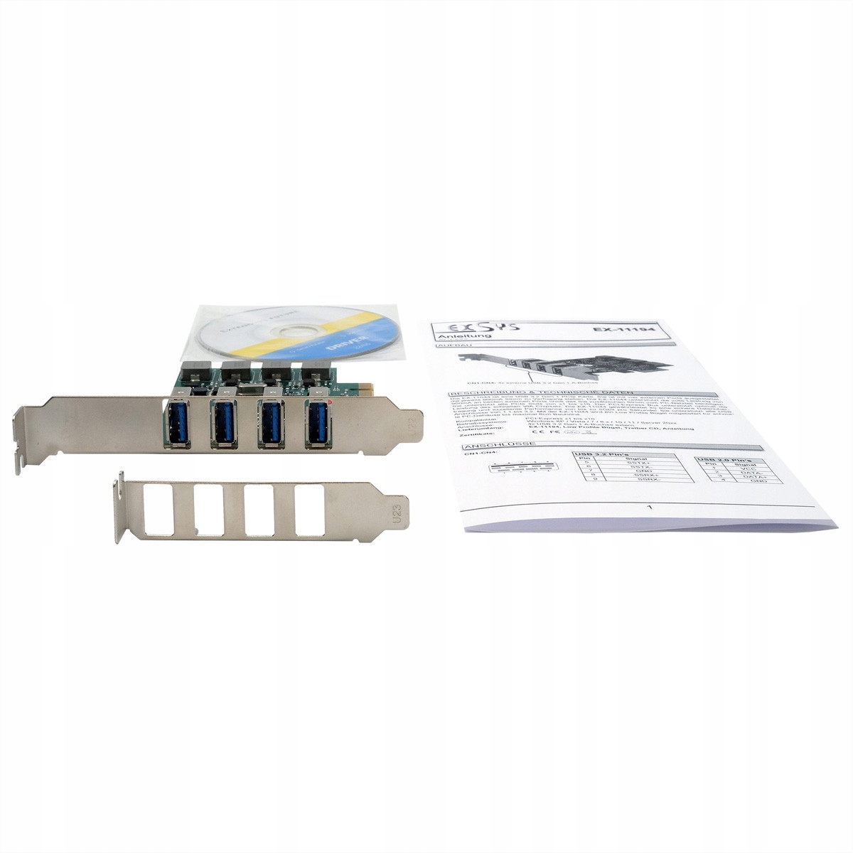EX-11194 4-portowa karta USB 3.2 Gen 1 PCIe – Wydajność i wszechstronność w jednym