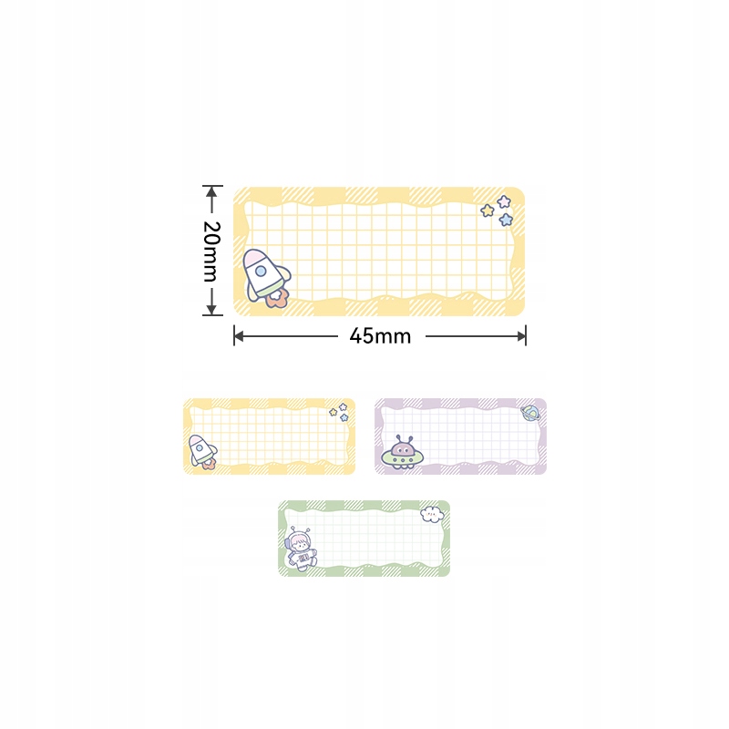 Rozmiar etykiety: 45 x 20 mm – Doskonałe dopasowanie
