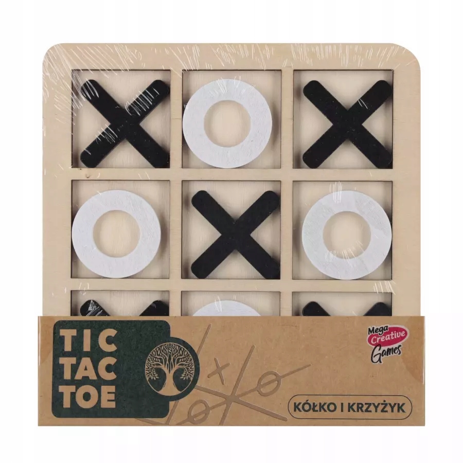 Gra Kółko-Krzyżyk Drewniana 14x14 – Klasyczna zabawa dla dzieci