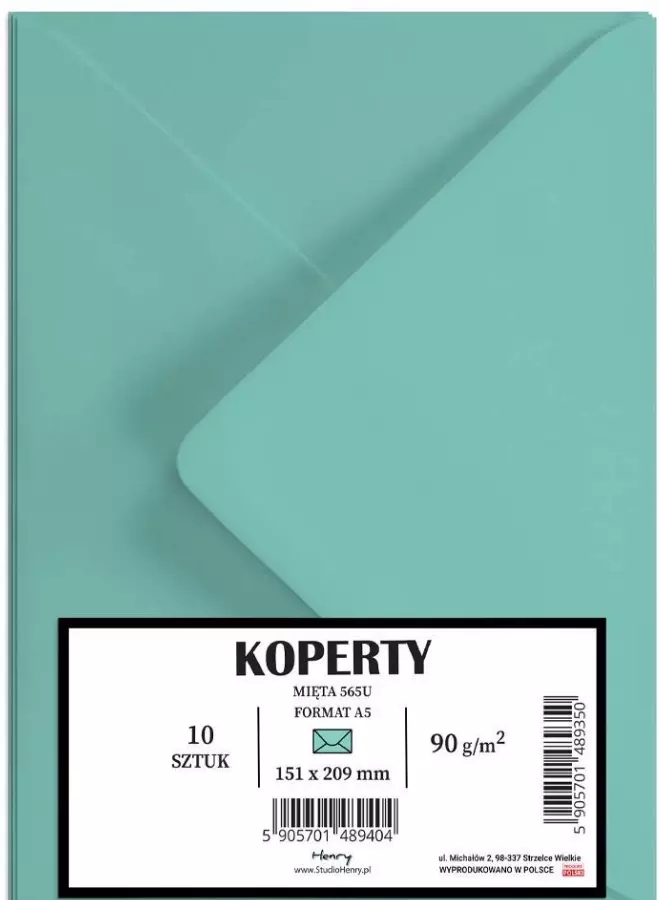 Koperty A5 miętowe 10 szt. – Idealne rozwiązanie dla Twojego biura