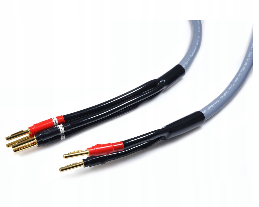 Banan x2 - Banan x4 2.5m szary – Wysokiej jakości kabel głośnikowy bi-wiring