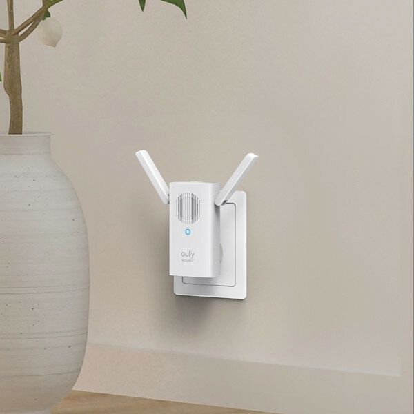 Wideodomofon EUFY VIDEO DOORBELL SLIM podłączony do sieci