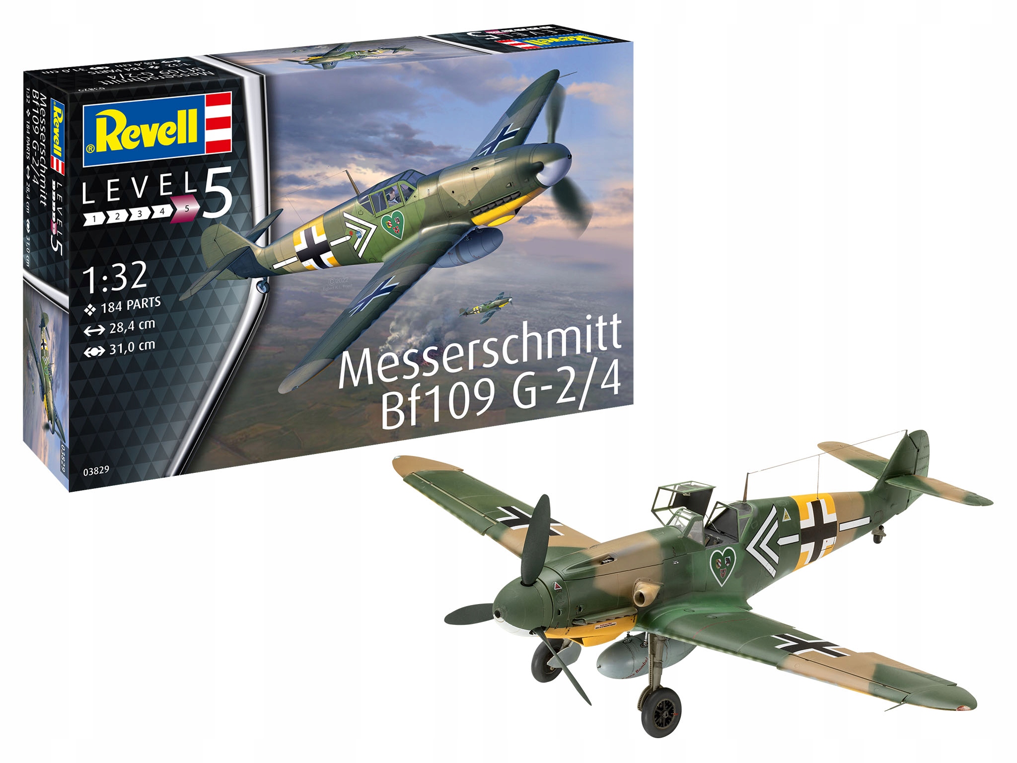 Revell Model plastikowy Messerschmitt BF 109G-2/4 1/32 – Ikona II wojny światowej