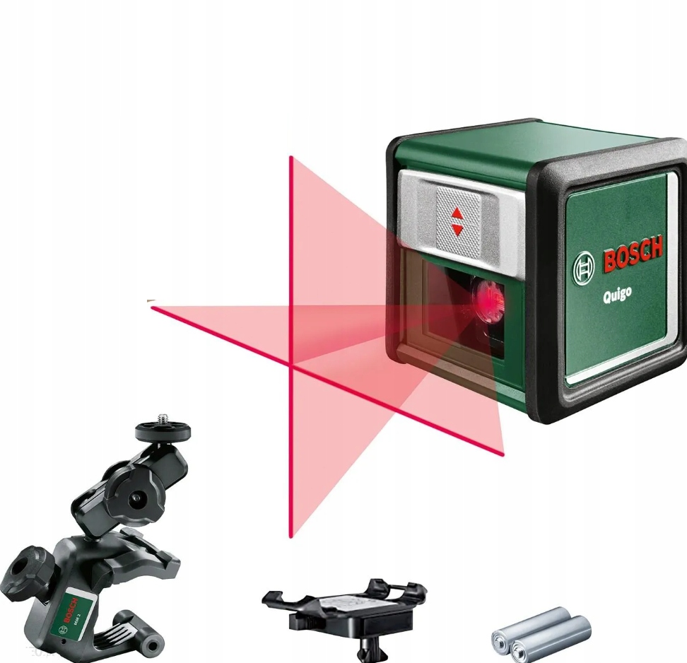 Laser krzyżowy Bosch Quigo III UNI + MM2 HANDLE – Precyzyjne pomiary w Twoim domu