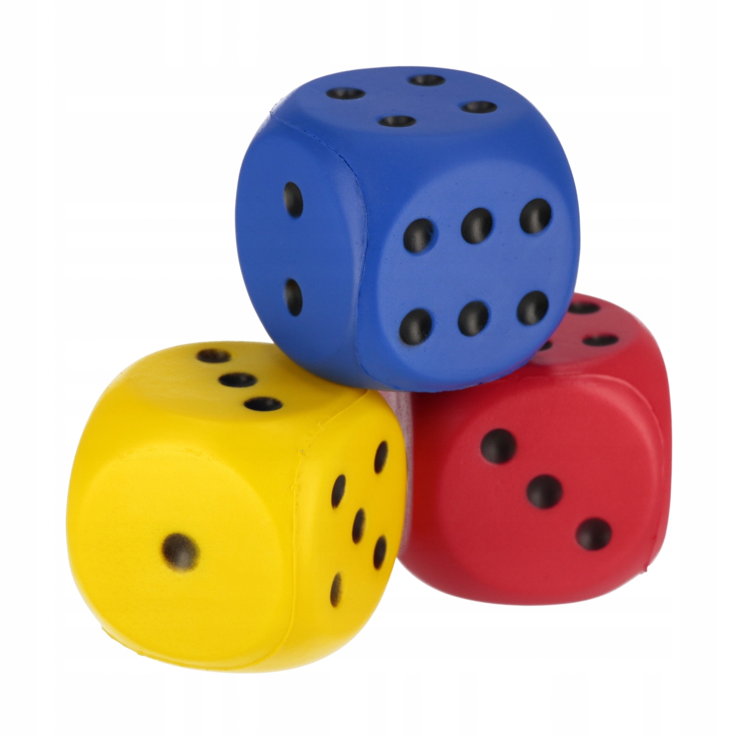 Kolorowy mix – czerwona, niebieska i żółta kostka