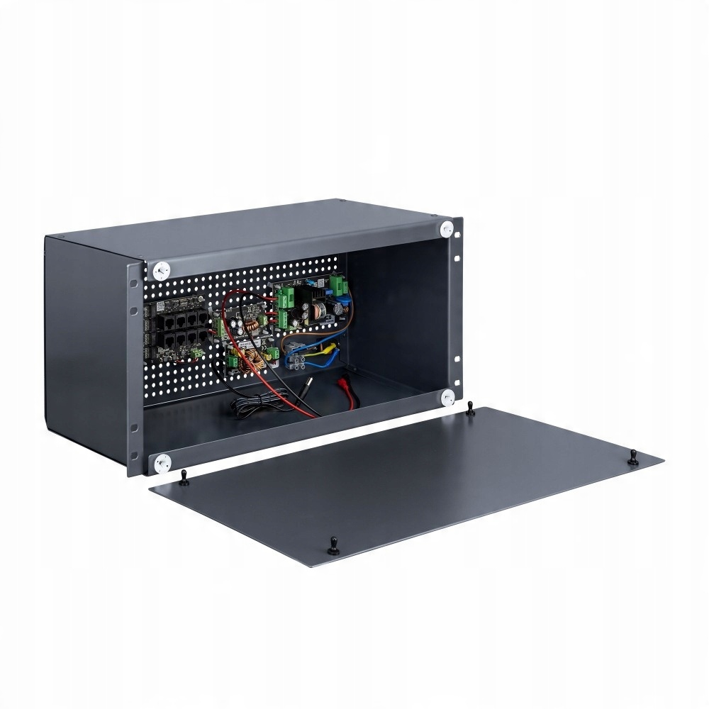 Zestaw buforowy do 8 kamer IP w obudowie RACK BCS POWER BCS-UPS/IP8Gb/E-S/RACK5U – Niezawodne zasilanie dla Twojego systemu monitoringu