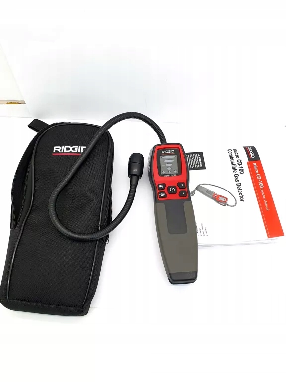 RIDGID wykrywacz gazów palnych CD-100 – Bezpieczeństwo w Twoim domu