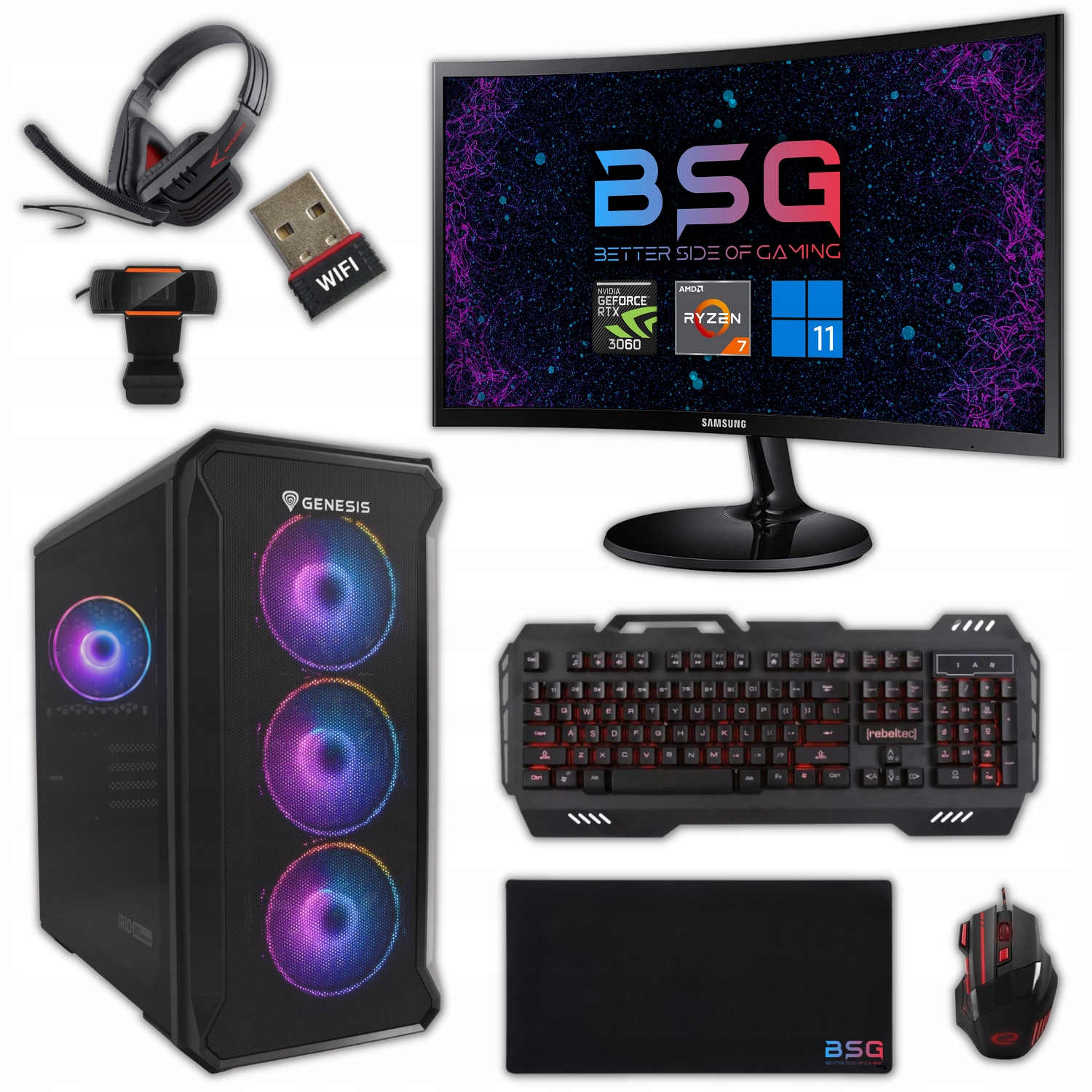 Komputer BSG Raptor V6 AMD Ryzen 7 GeForce RTX 3060 – Wydajność dla graczy