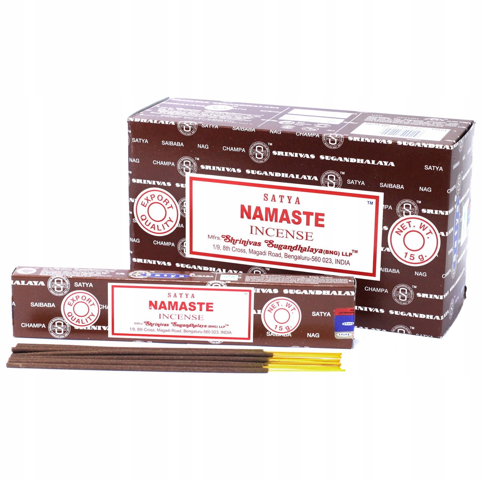 Kadzidełka Satya Namaste 12x15g – harmonia dla Twojego wnętrza