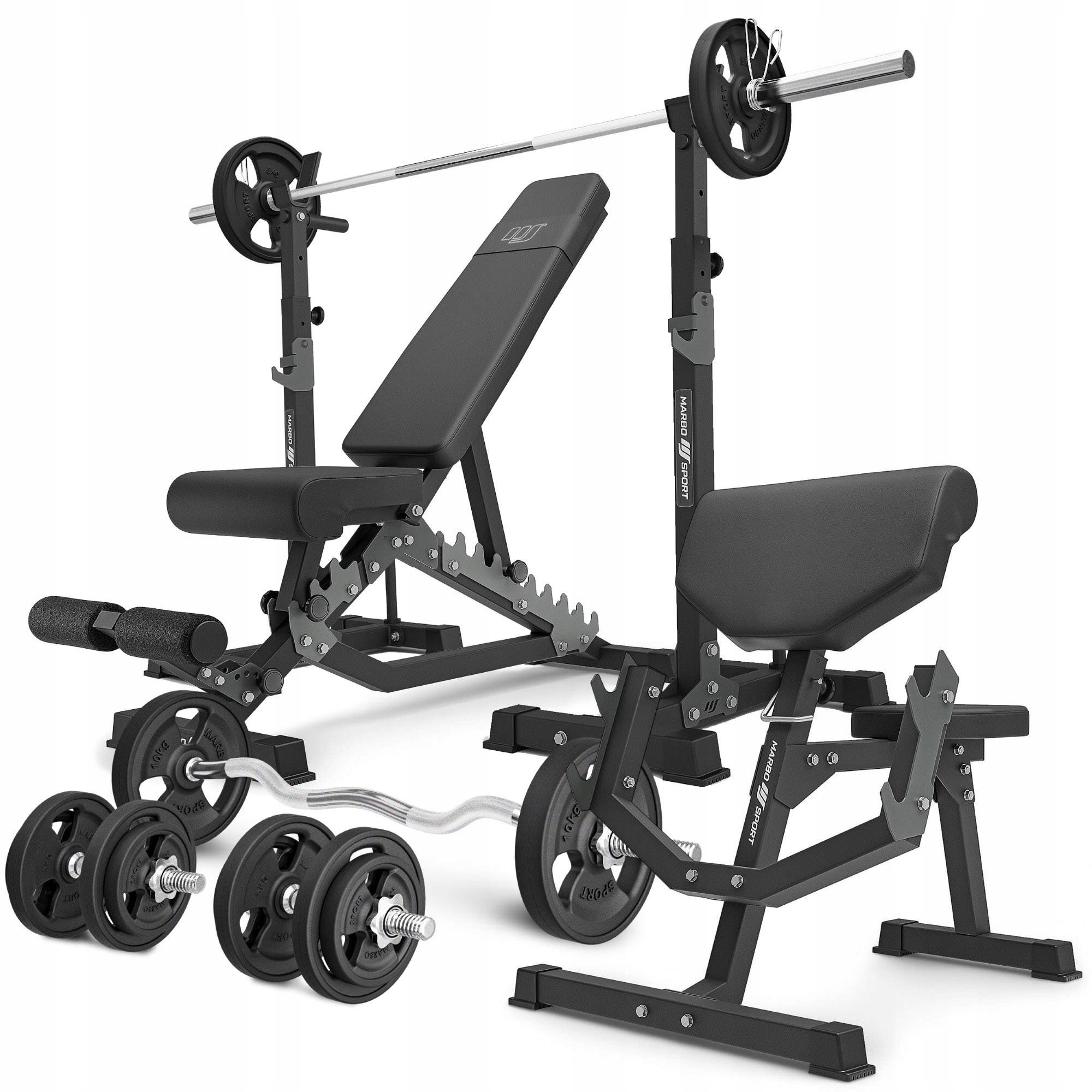 Zestaw MS33_2.0_83KG_G – Kompletny zestaw do treningu siłowego od Marbo Sport