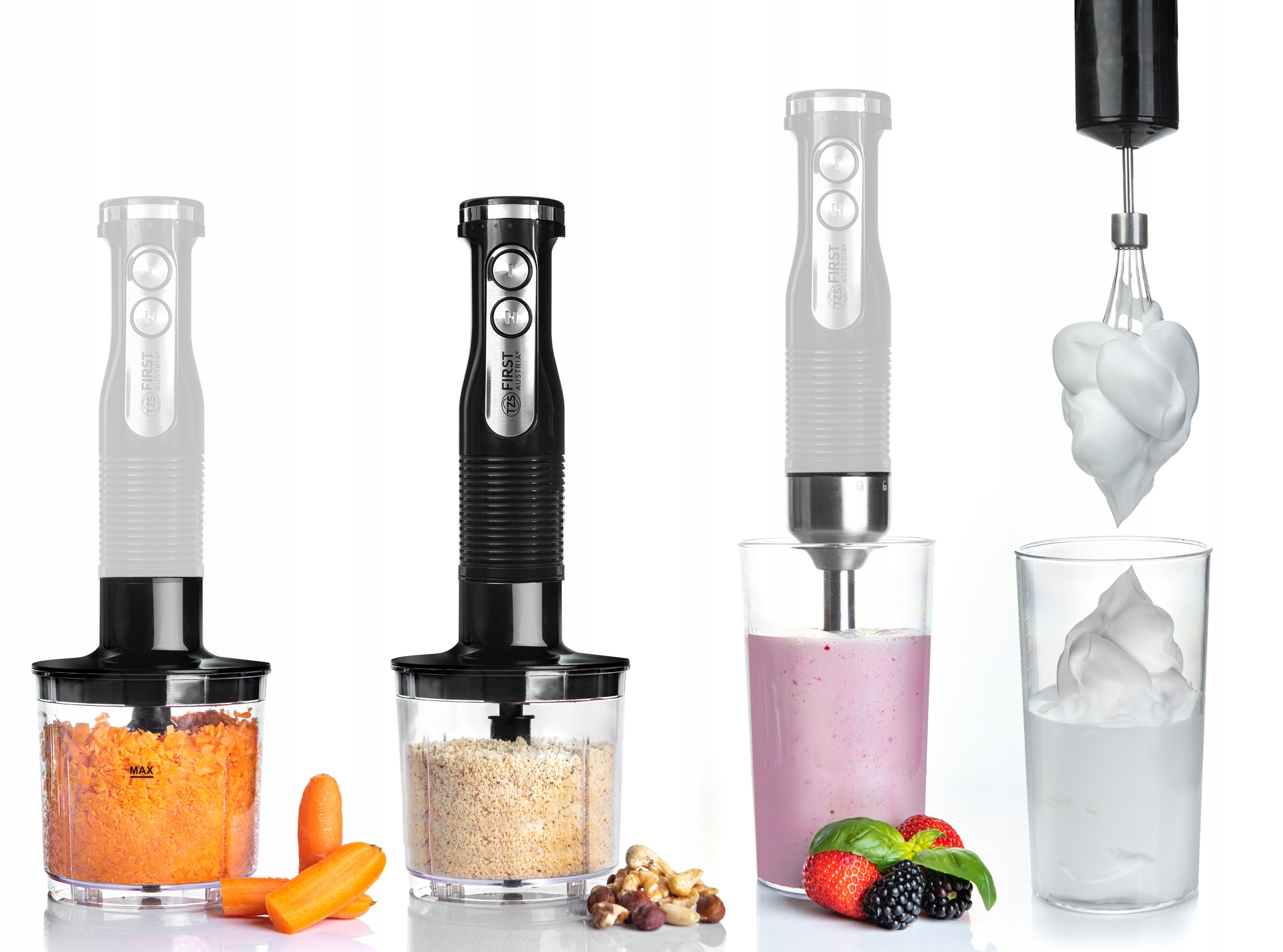 Wiele funkcji w jednym urządzeniu – Mieszanie, rozdrabnianie i ubijanie