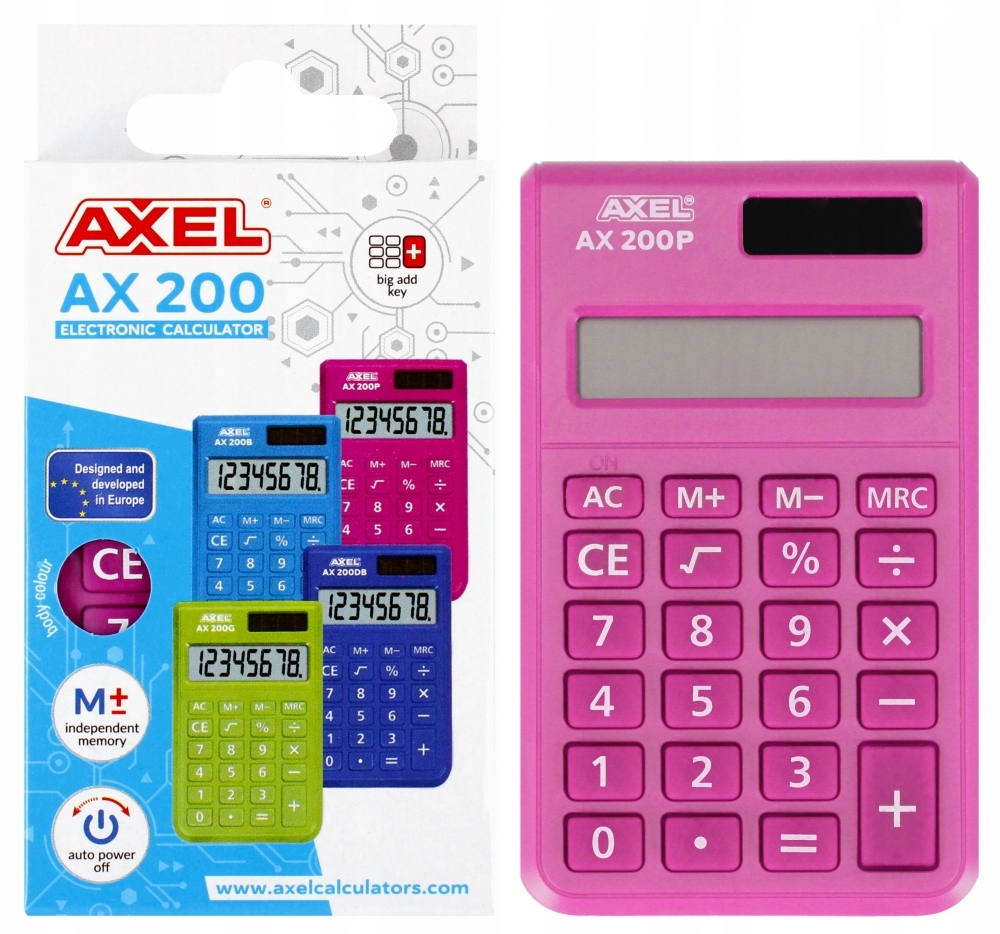 Kalkulator AX-200P PUD 50/200 – Idealny do biura, szkoły i domu