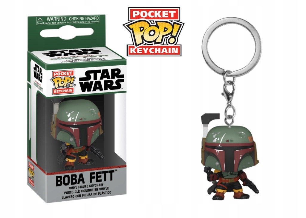 Breloczek Funko Pop Funko POP Keychain: Star Wars: The Book of Boba Fett - Boba Fett – Idealny gadżet dla fanów Star Wars