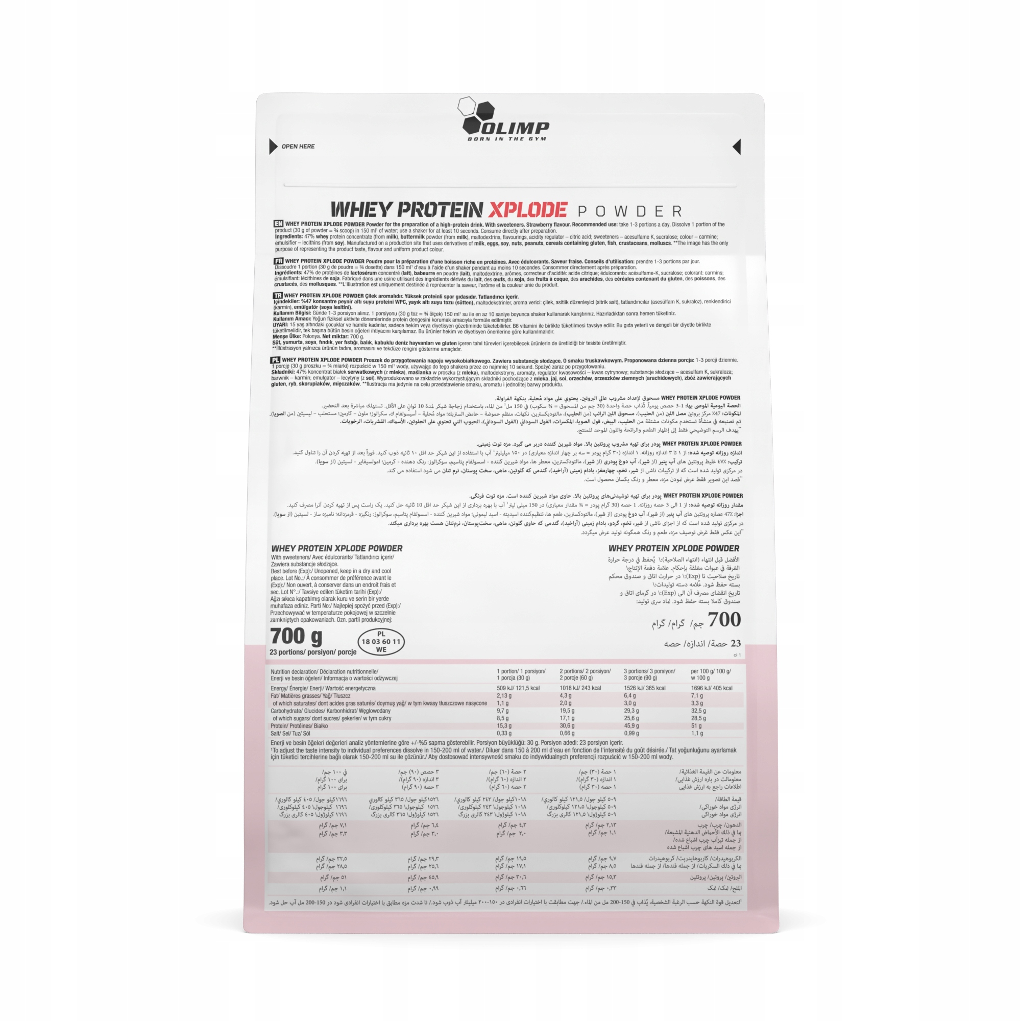 Wartości odżywcze i skład Olimp Whey Protein Xplode Powder