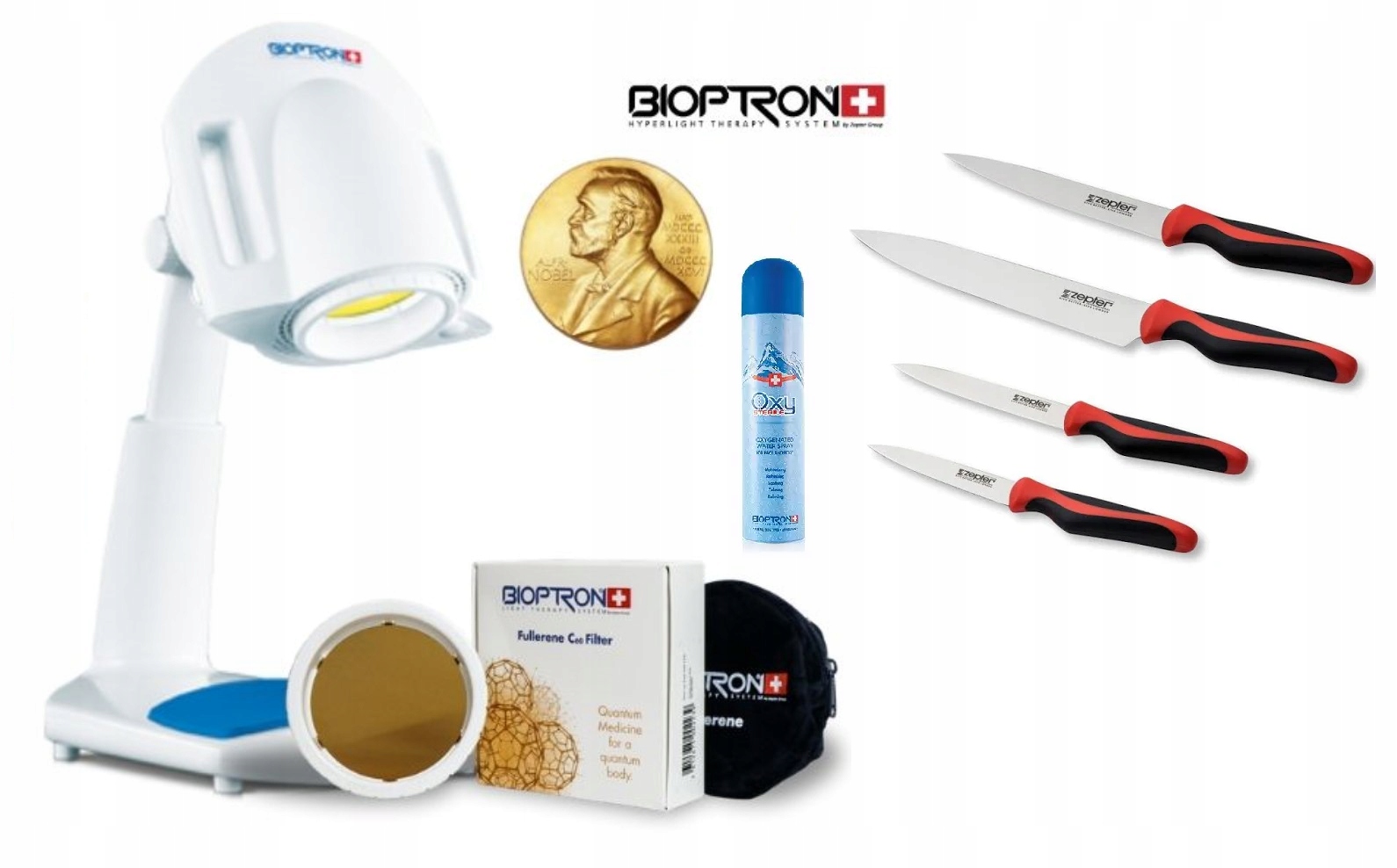 Zestaw do terapii światłem – Lampa, statyw i filtr fulerenowy