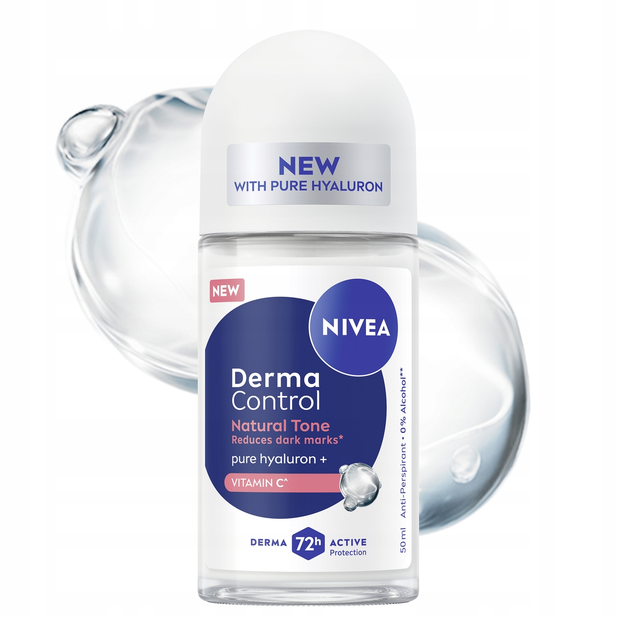 NIVEA Derma Control Natural Tone – Damski antyperspirant w kulce 50 ml