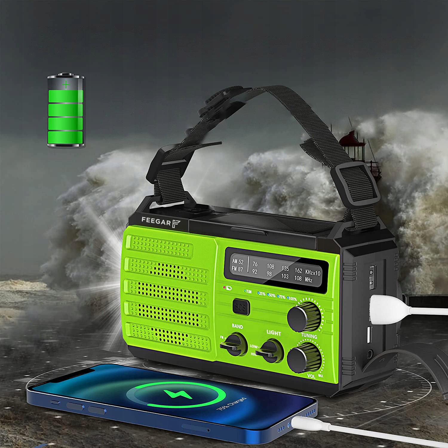 Pojemna bateria 8000 mAh – do 72 godzin odtwarzania