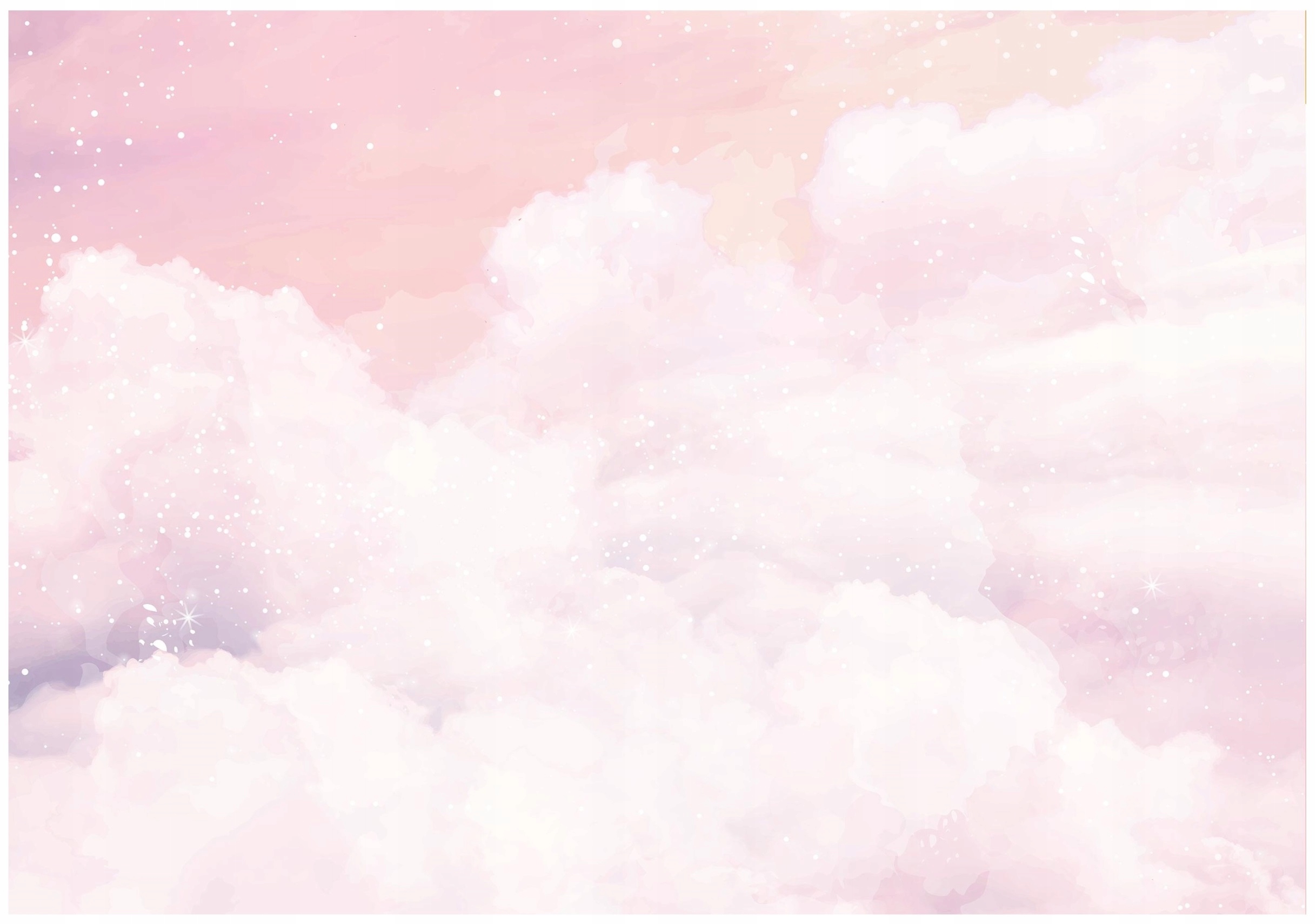 Fototapeta dla dziewczynki Chmury Różowe Niebo – Idealna dekoracja do pokoju dziecięcego