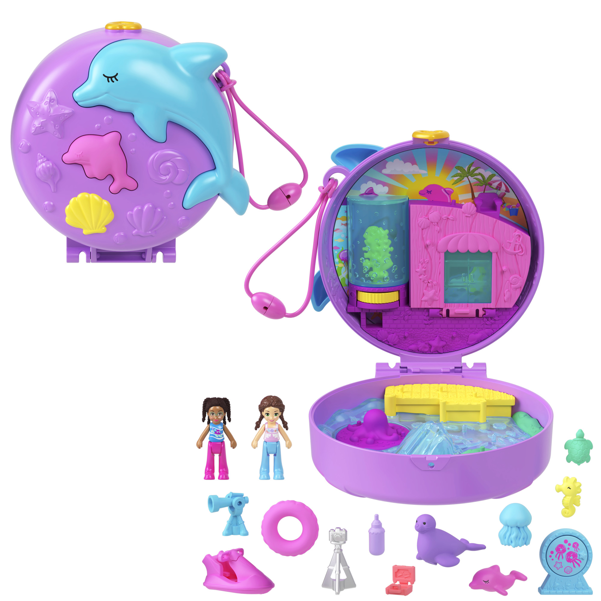 Polly Pocket Akwarium Delfina HWN96 – Uroczy zestaw do zabawy dla dzieci