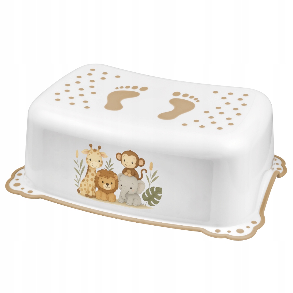 Wygodny podnóżek z gumą antypoślizgową