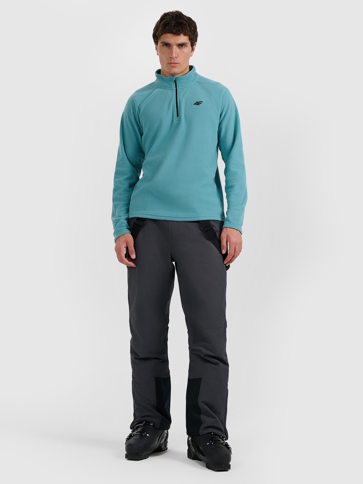 Bluza polarowa męska 4F M065 morska zieleń 4FWAW25UFLEM065 46S – Komfort i styl w każdych warunkach
