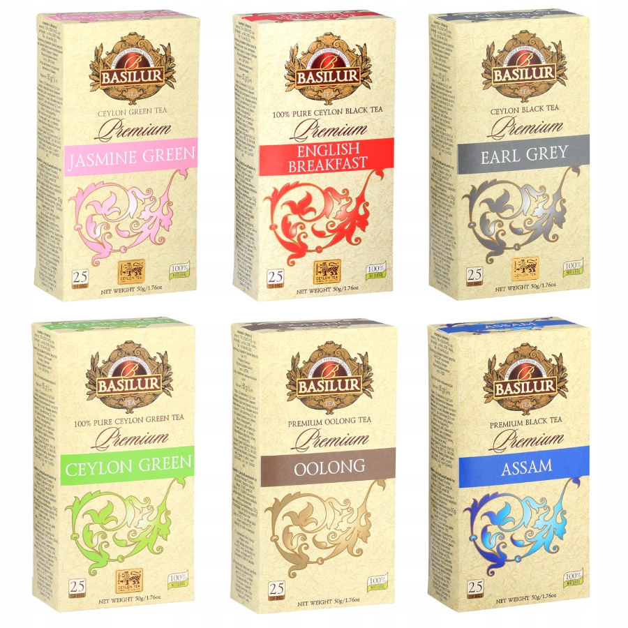 Zestaw Herbat Premium BASILUR 6x 50g – Wyjątkowa selekcja smaków