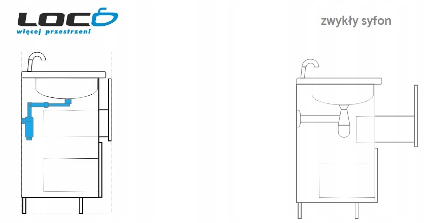 Oszczędność przestrzeni dzięki naściennemu korpusowi