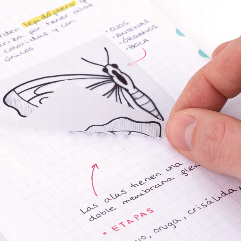 Przezroczyste karteczki do wielokrotnego przyklejania