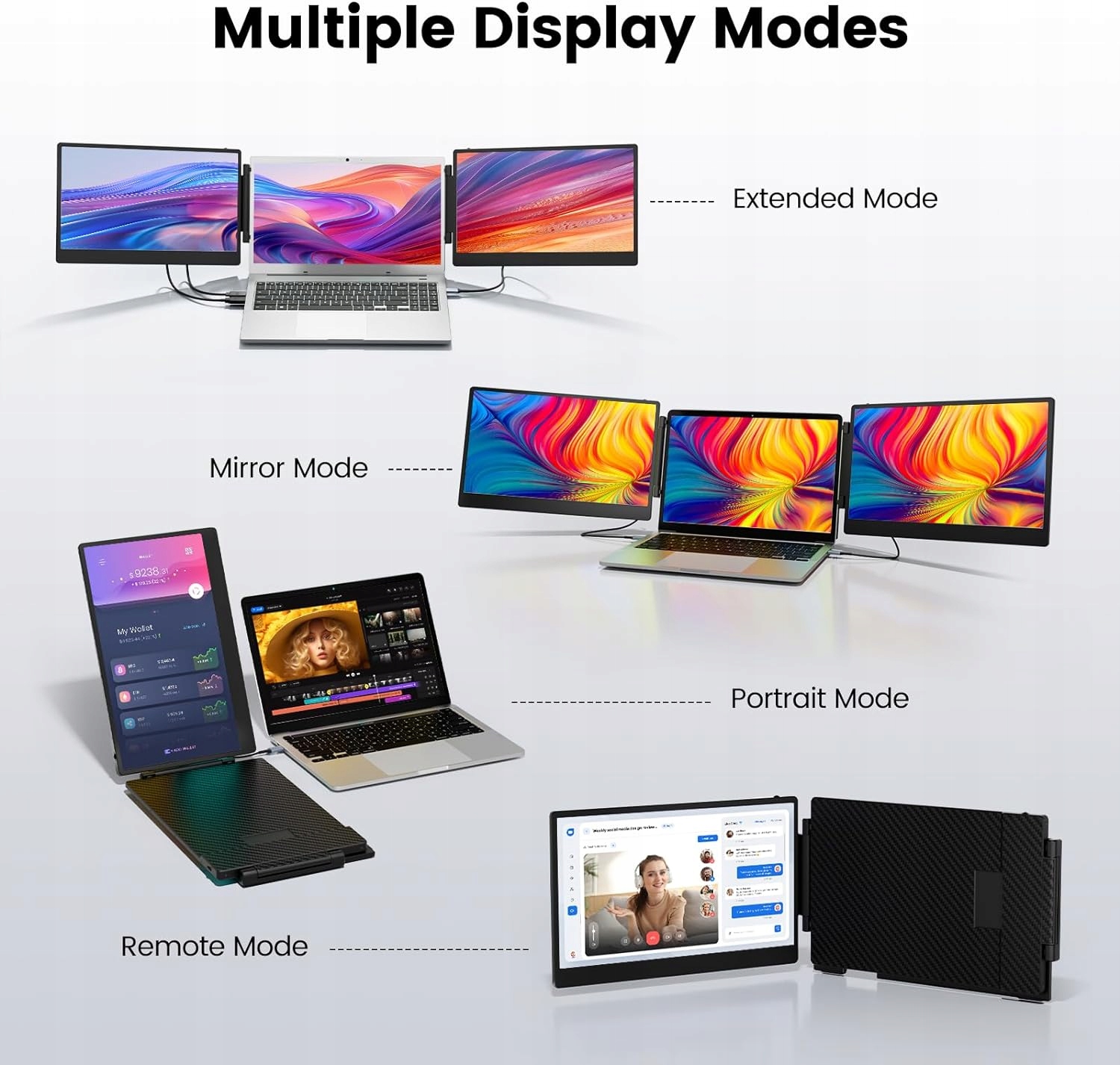 Możliwość wyświetlania na trzech ekranach jednocześnie