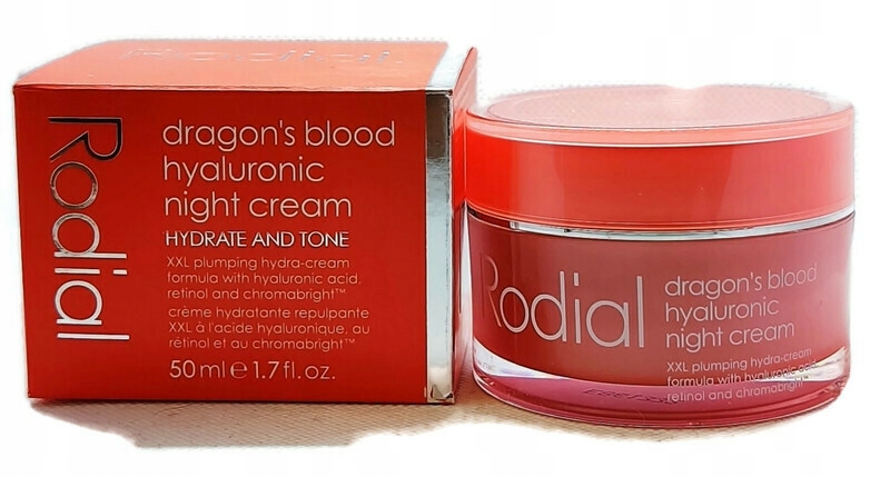 Rodial Dragon's Blood Hyaluron – Luksusowy nawilżający krem na noc dla kobiet 50 ml