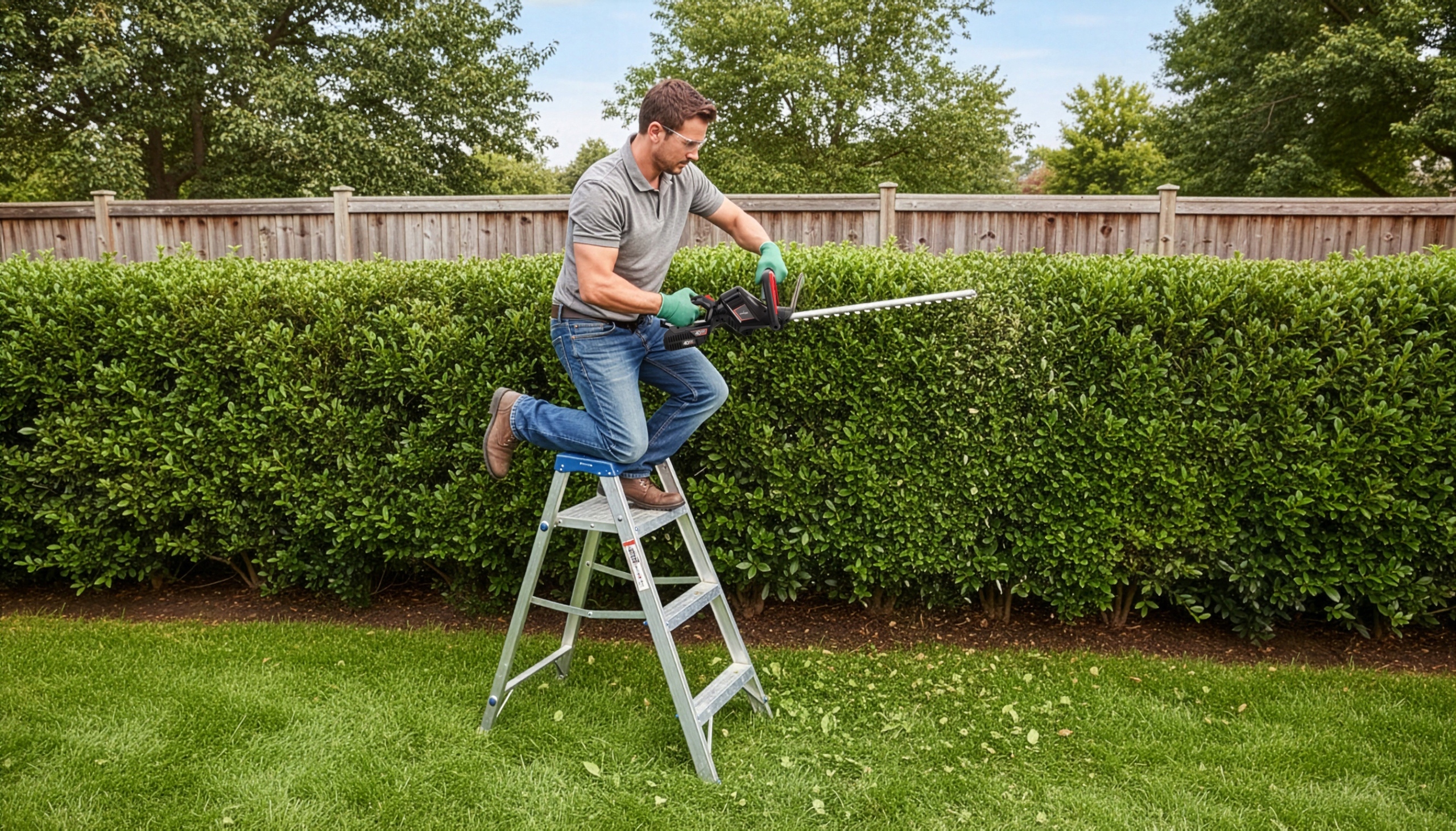 Długość ostrza 550 mm i maksymalna grubość cięcia 22 mm – Szybkie przycinanie dużych powierzchni