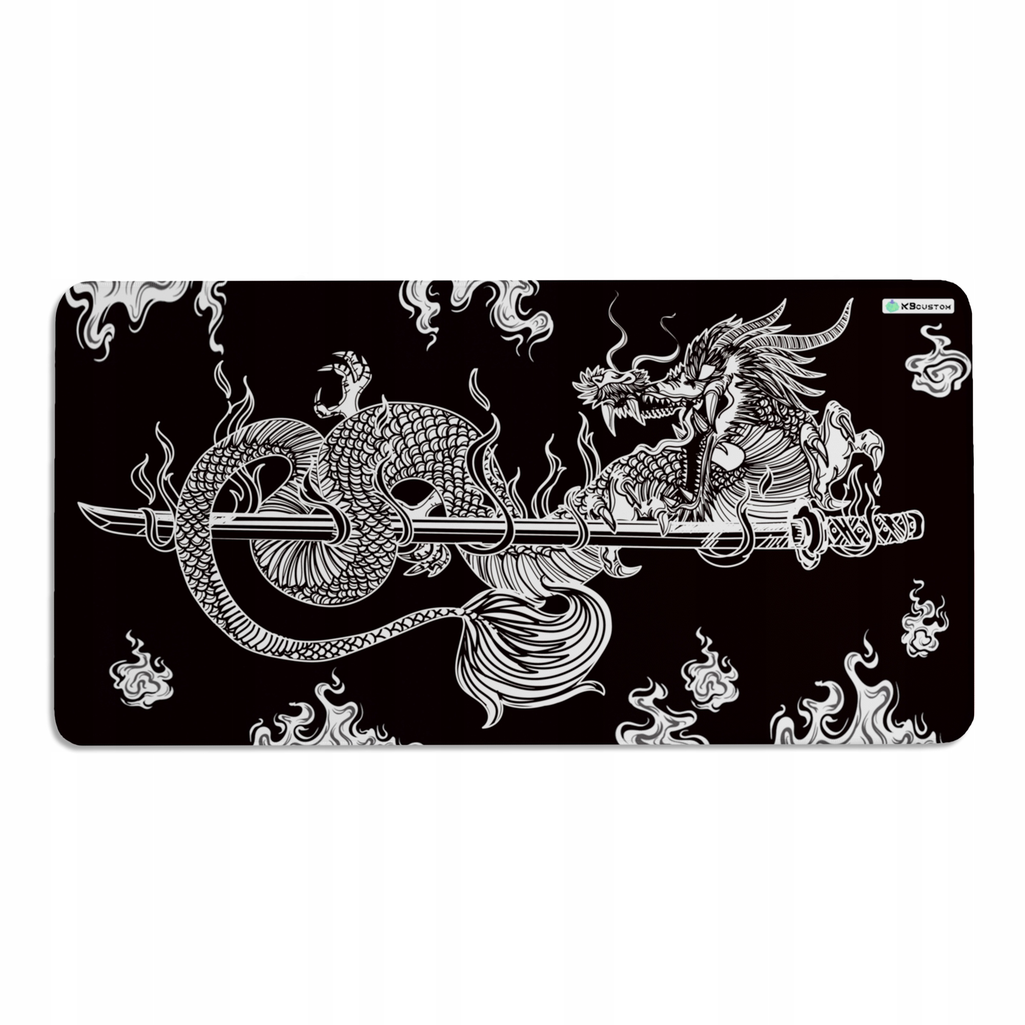 DUŻA PODKŁADKA MATA POD MYSZKĘ MYSZ 120x60cm XXXL KBcustom Biurko Dragon 11 – Idealne rozwiązanie dla każdego biura
