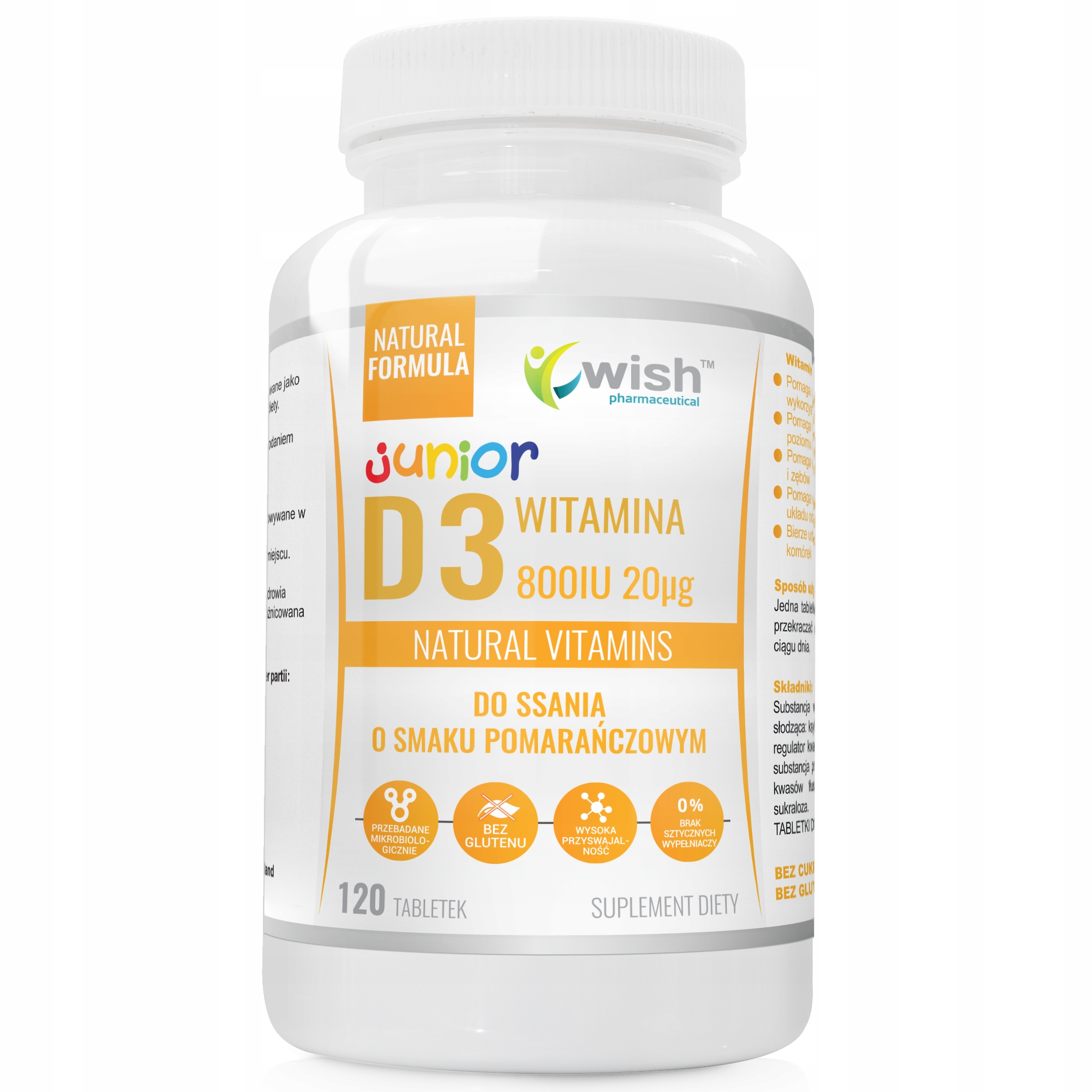 WISH Witamina D3 800IU Junior – Suplement diety dla zdrowia dzieci
