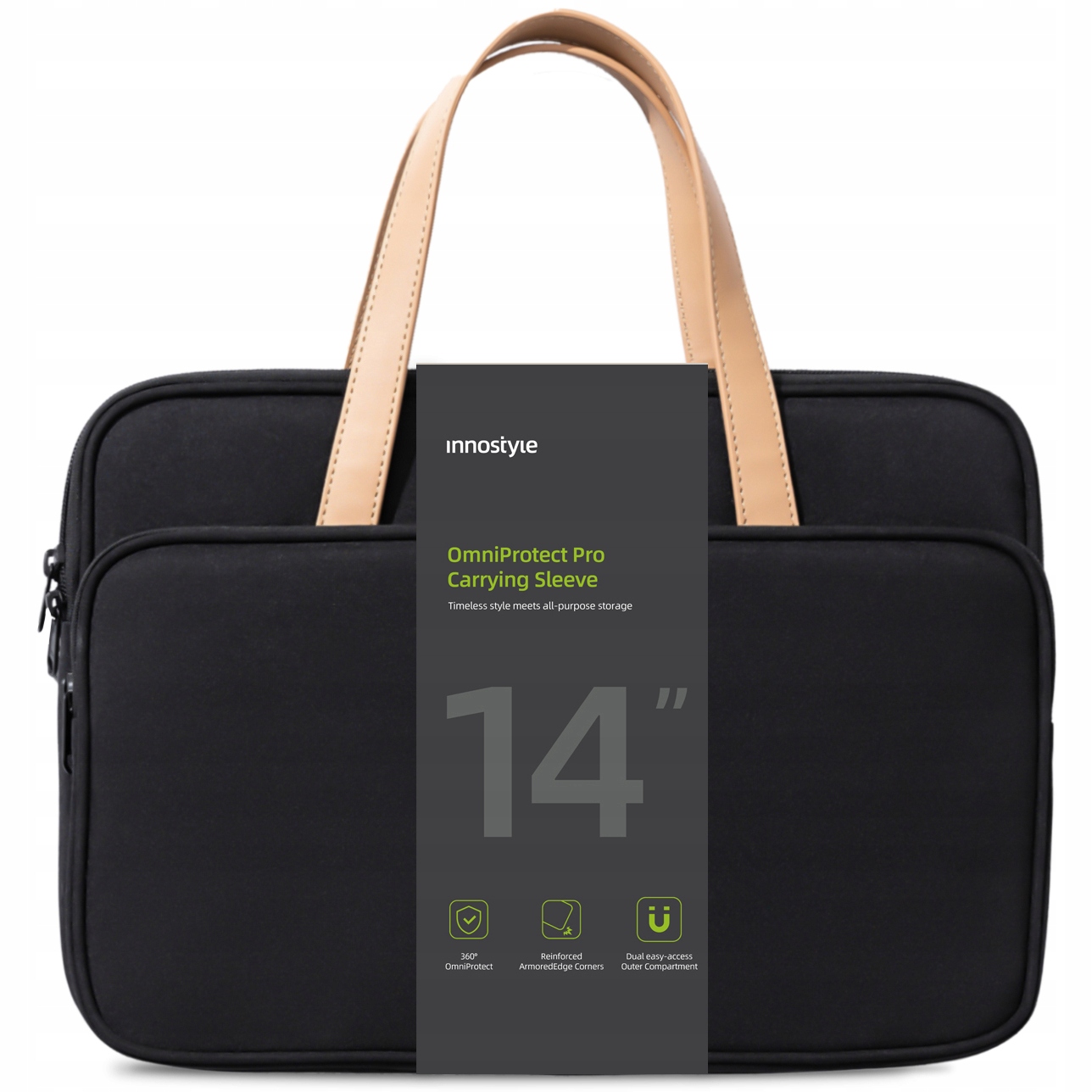 Innostyle Damska Torba na Laptopa 14 Wodoodporna OmniProtect Pro Czarna – Elegancja i funkcjonalność w jednym