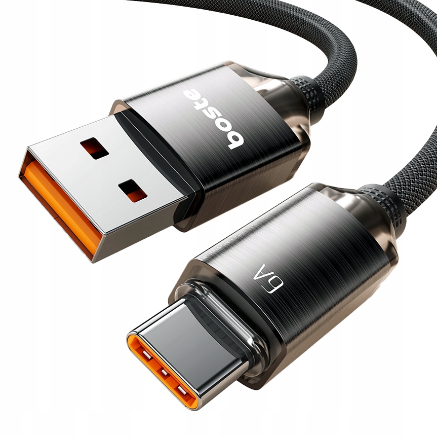 Kabel Boste Gemstone Series USB-A do USB-C 6A – Szybkie ładowanie i stylowy design
