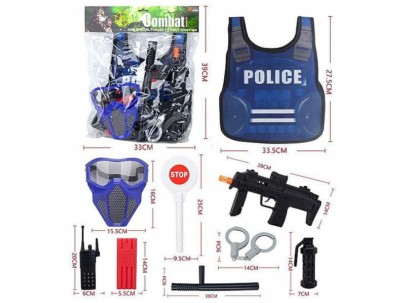 Zestaw policyjny z kamizelką – Idealna zabawa w policjanta