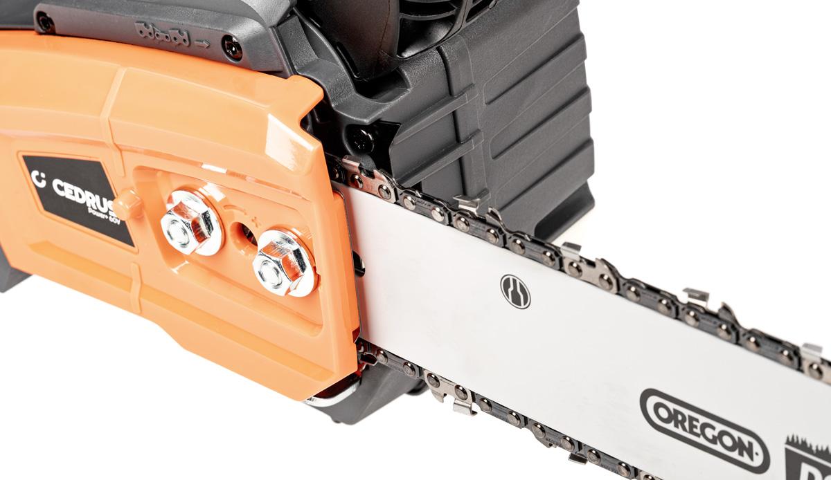 Wydajność i moc – Silnik 1800 W i prędkość łańcucha do 20 m/s