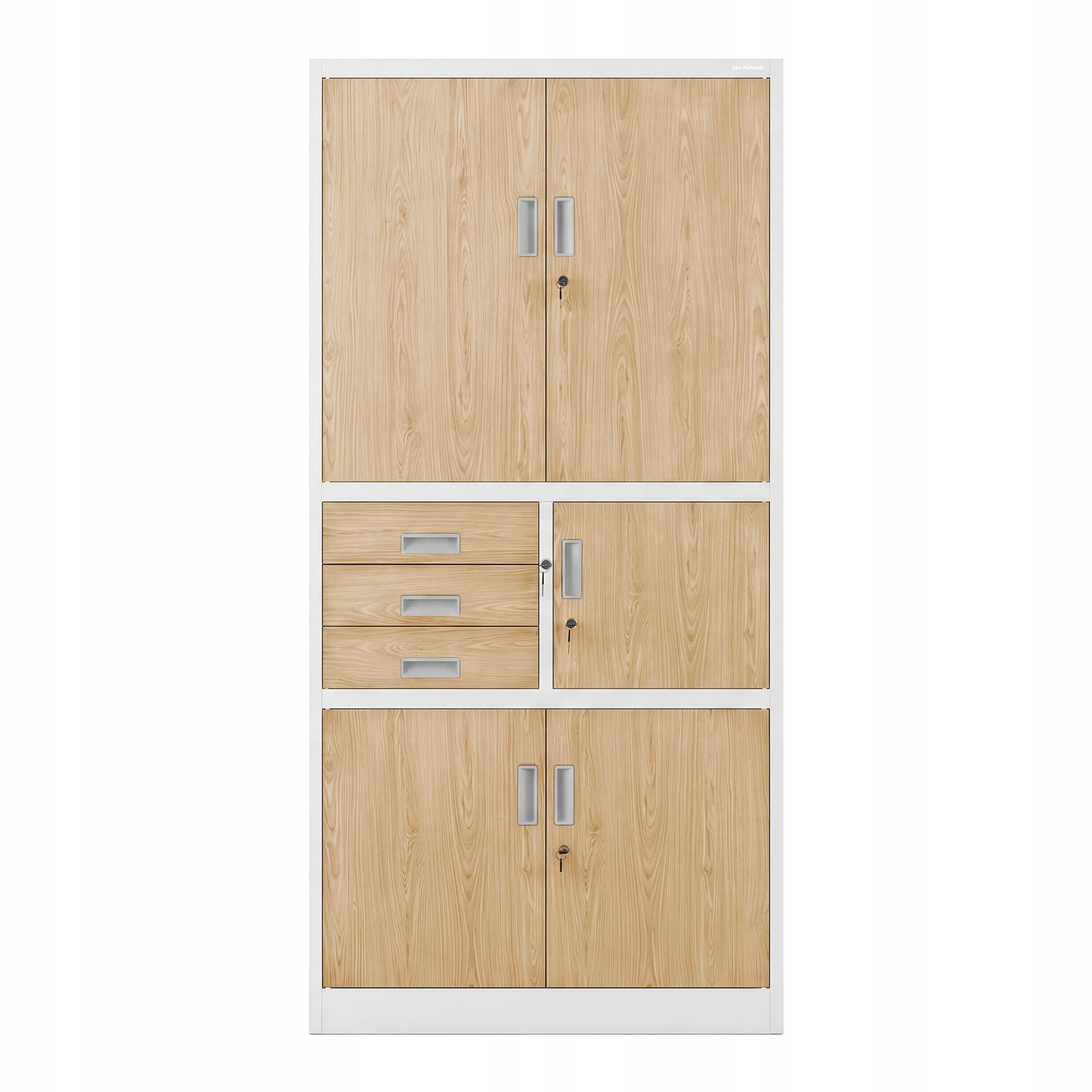 Elegancki design w kolorze białym i dąb sonoma