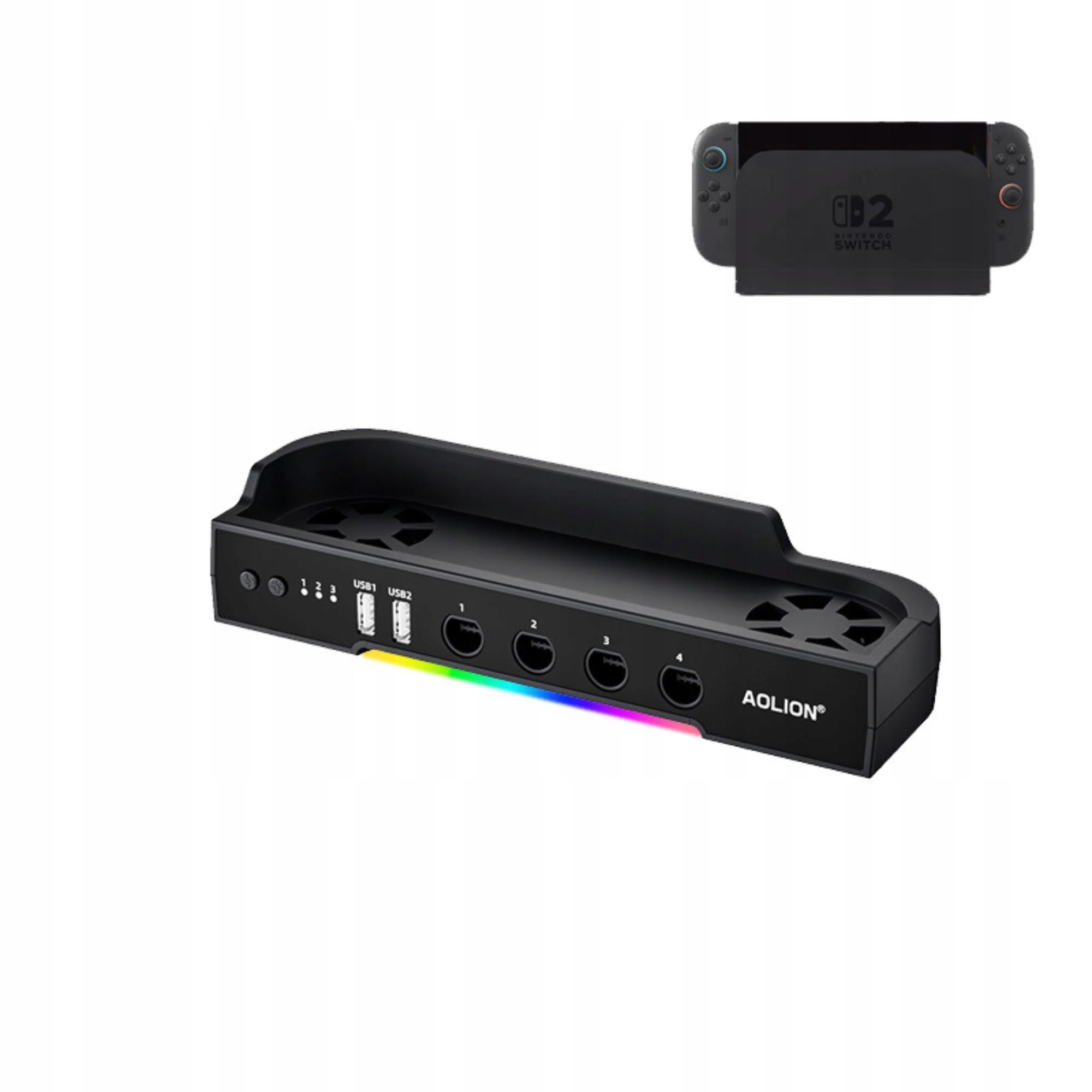 Baza chłodząca z RGB, hubem i uchwytem do Nintendo Switch 2 – Idealne rozwiązanie dla graczy