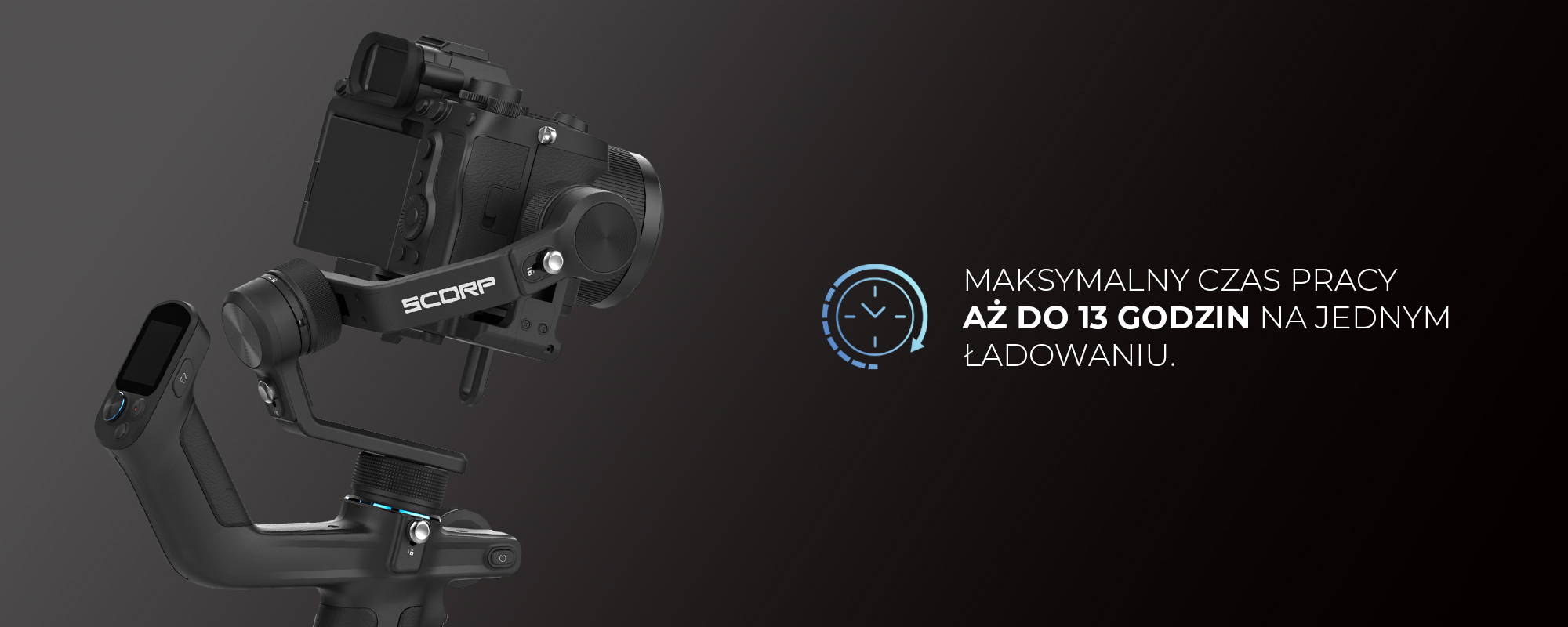 Gimbal ręczny FeiyuTech Scorp F1 mini do smartfonów, kamer sportowych i aparatów bezlusterkowych
