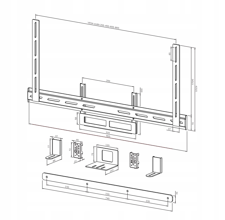 Łatwa instalacja z wyrównaniem za pomocą linijki