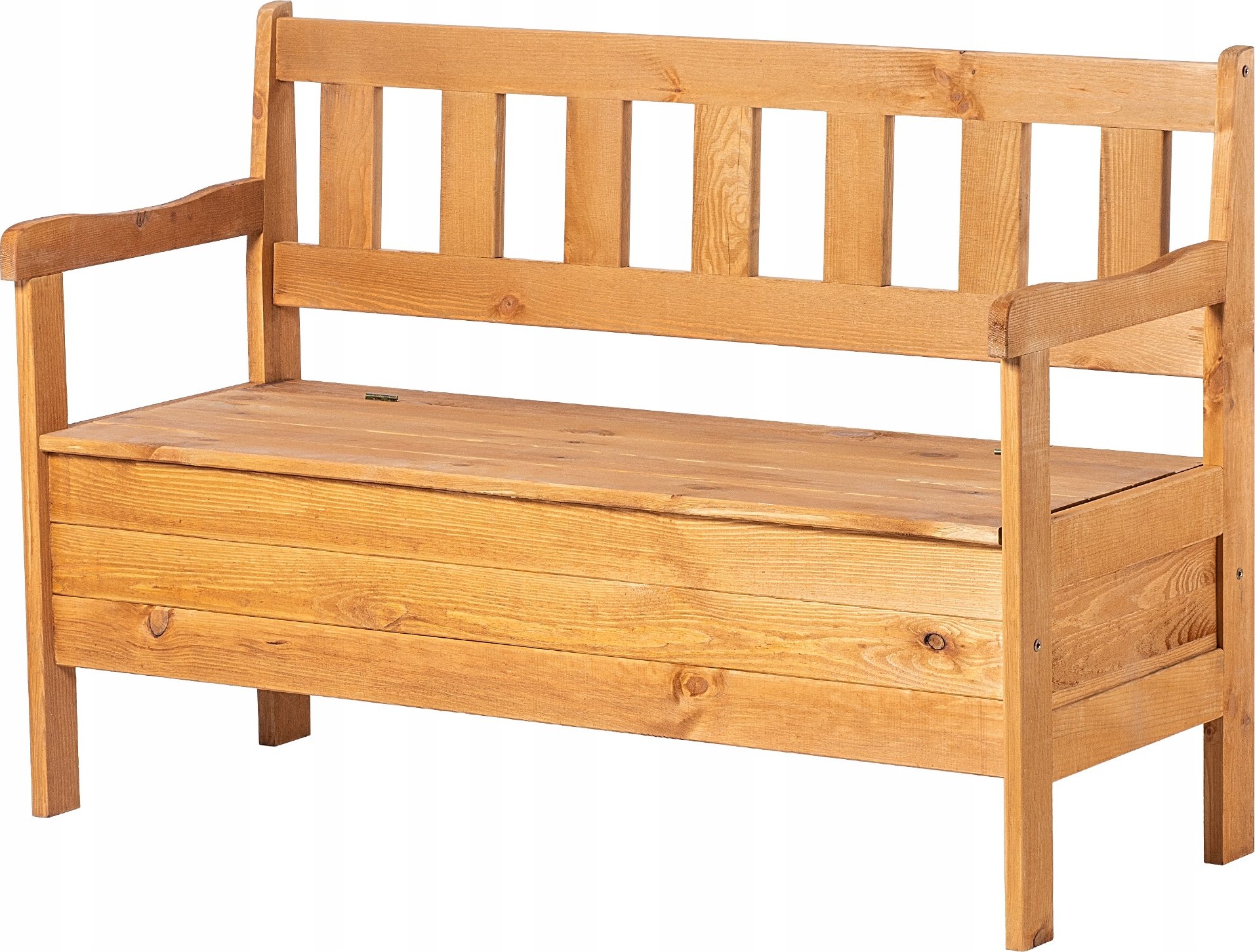 Kadax Ławka ogrodowa ze skrzynią złoty dąb LADA K8817 – Idealne miejsce do relaksu w ogrodzie