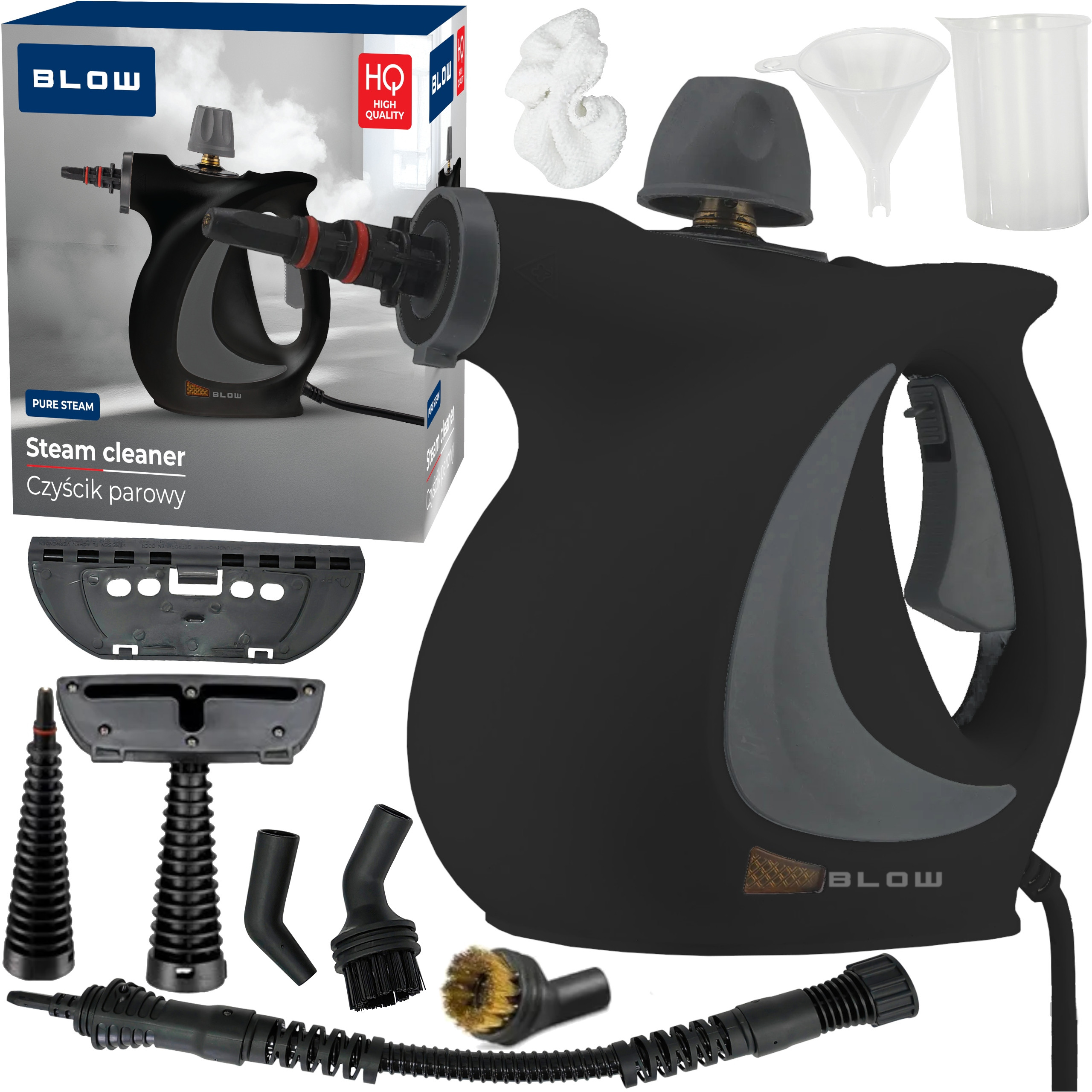 Zestaw akcesoriów – 8 wymiennych końcówek do różnych powierzchni