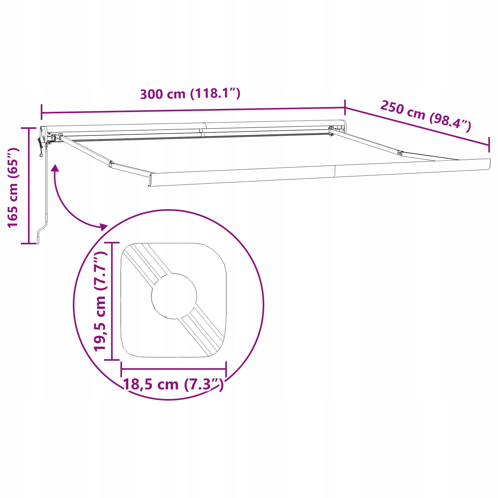 Kolorystyka i wzór – Żółta i pomarańczowa markiza w paski