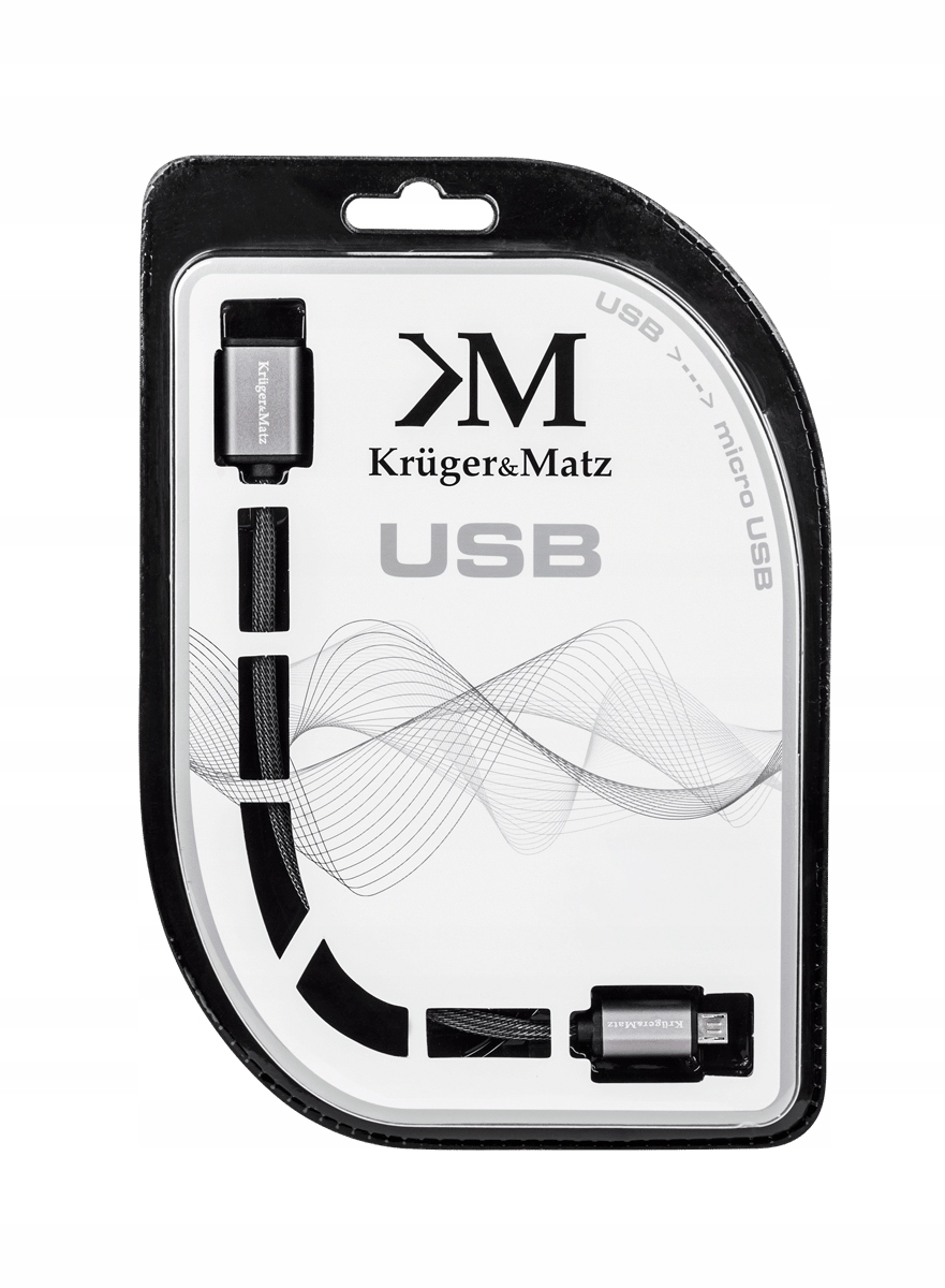 Kabel USB-A - microUSB 0.2 m Srebrny (KM0333) – Wysoka jakość i niezawodność
