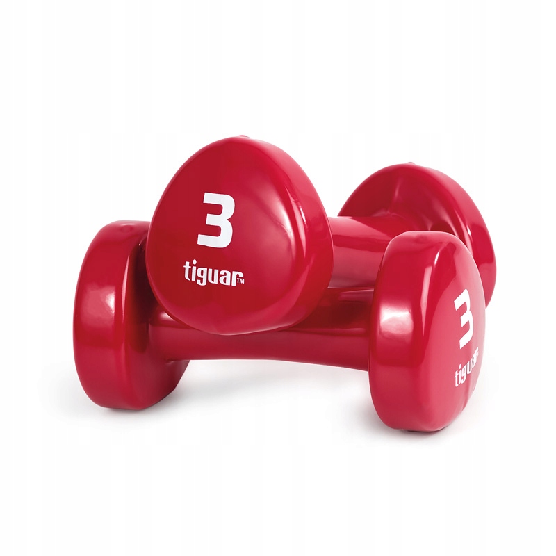 Hantle winylowe Tiguar 2 x 3 kg – Idealne do treningu w domu i na siłowni
