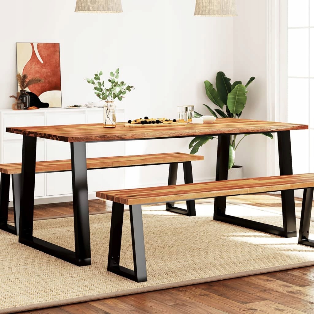 Stół z naturalną krawędzią 180x90x75 cm – Elegancja w Twoim wnętrzu