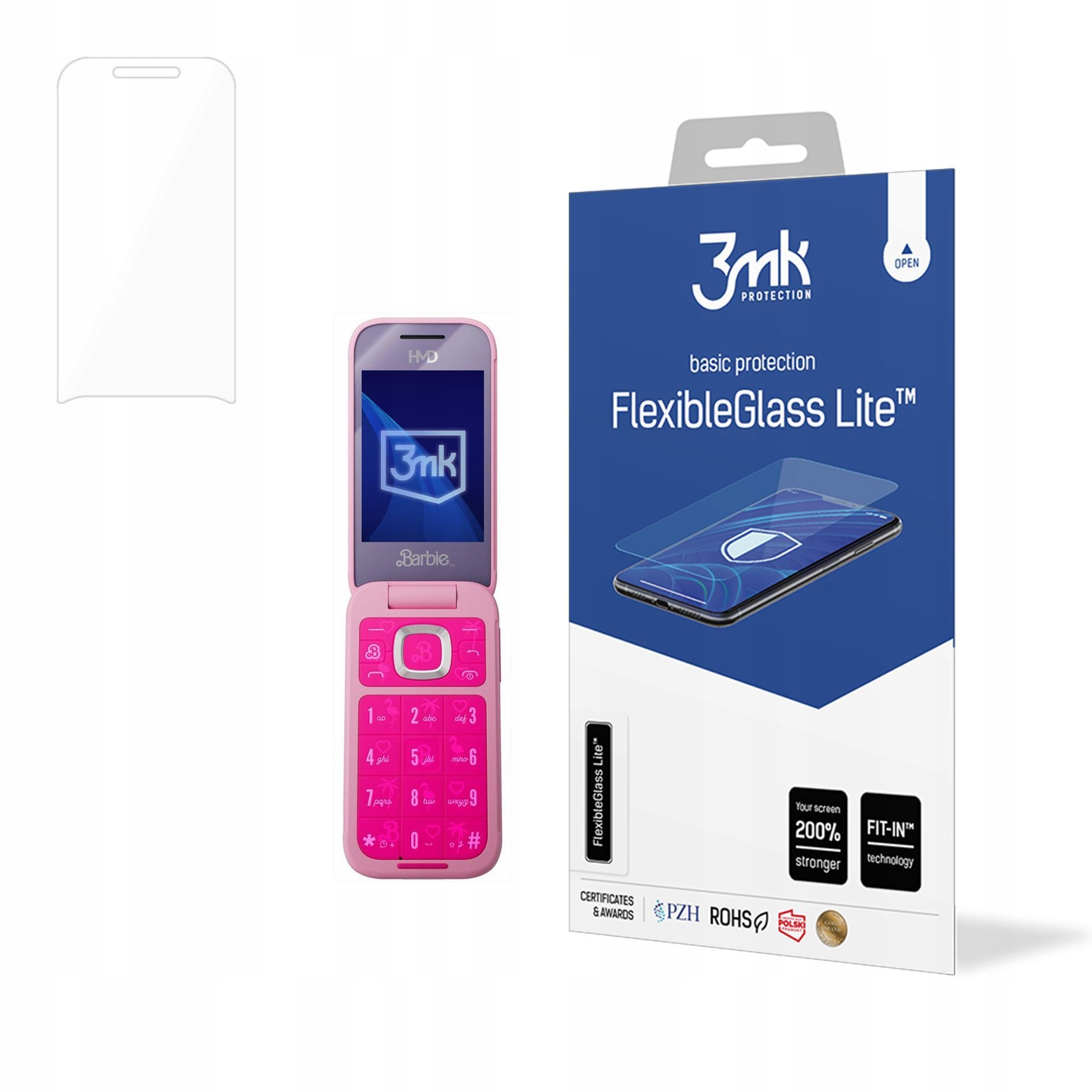 HMD Barbie Phone - Szkło ochronne hybrydowe 3mk FlexibleGlass Lite