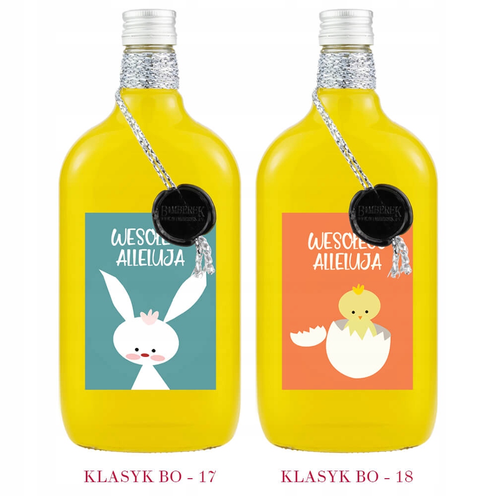 Butelka KLASYK 500ml - Zdobiona Świąteczna Wielkanoc na Nalewki i Likier