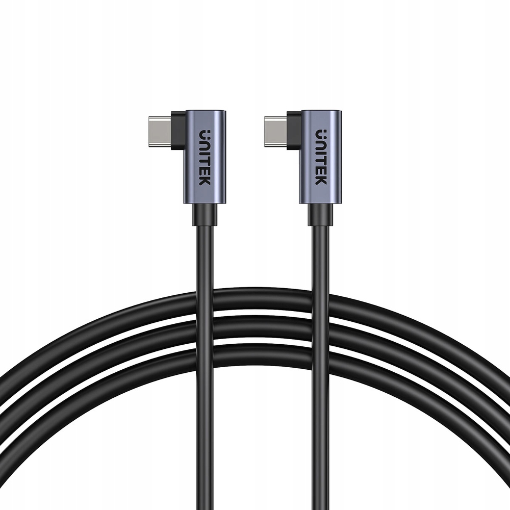 Unitek kabel USB-C do USB-C PD 100W podwójny 90 stopni, 0,5m – Wydajność i ergonomia w jednym